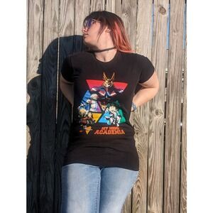 My Hero Academia S Black Graphic Tee